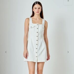 Endless Rose White Denim Dress